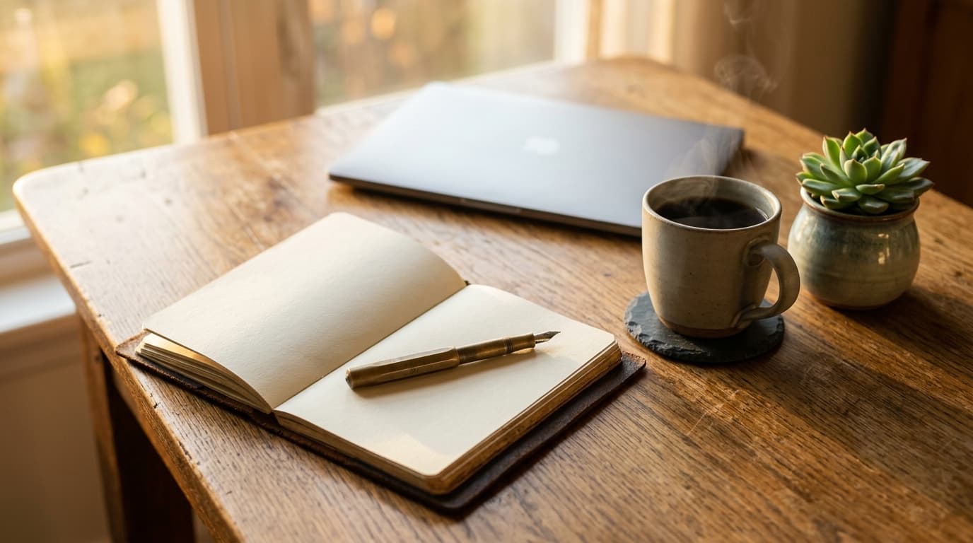 A path winding through rolling hills toward a sunlit horizon — representing the journey to financial independence